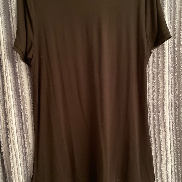LOGO by Lori Goldstein Black Tunic with Lace size Medium - Picture 7 of 8